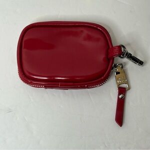 Steve Madden Red Burgundy Rectangle Small Coin Purse Wallet Cute